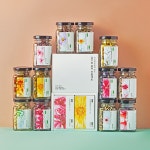 국내산 꽃차 2종 선물세트(선택형) 맨드라미 매화 복숭아 목련 메리골드 : 꽃차하늘바라기