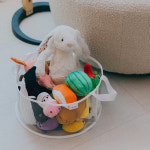 1+1산책갈까 토이백, 애견 강아지 고양이 장난감통 정리함 노즈워크 화이트보관바구니 수납장 : 산책 갈까