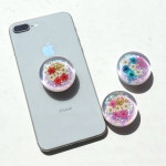 압화 플라워 레진 핸드폰 폰홀더 휴대폰 손잡이 거치대 : 엘리펀샵