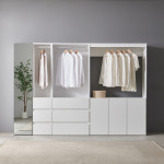 모노 월플렉스 시스템 드레스룸 800 2단옷장 (내맘대로구성) 옷장 수납행거 원룸 안방 : 머지스토어