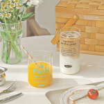 레터링 글라스 내열 유리컵 파리 420ml 카페컵 홈카페 : 하루키친