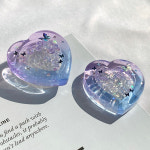 퍼플블루 나비 레진 그립 톡홀더 스마트톡 하트쉐이커 핑거링 핸드폰 고리링 : 마이워너비