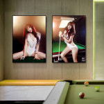 인테리어 당구 홀 그림 룸 포스터 벽걸이 바 벽 뷰티 스누커 클럽 액자 : 매스티지룩