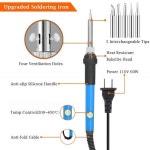 조정 가능한 온도 용접 철 전자 수리 도구와 풀 세트 60W 110V/220V 전기 납땜 인두 키트 : 상상MARKET