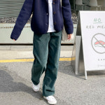 비비드 여자 코듀로이 컬러 골덴 바지 비죠 와이드팬츠 : 모어룸 주식회사