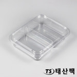TY 24195-2칸 반찬 샐러드 용기(PET) : 태산팩