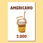 카페 포스터 (아이스 아메리카노 포스터 커피 테이크아웃) 33 : 헬로우 아이