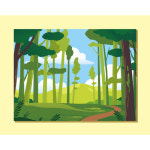 숲속 배경 현수막 (봄 나무 체험 풍경 어린이집 유치원 포토존 시트지 패트지) 03 : 헬로우 아이