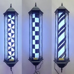 바버샵 미용실 이발소 헤어살롱 회전 LED 간판 턴라이트 : 스스로넷