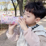 어린이집 유치원 물통 초등학생 스텐 소풍 물병 원터치 어깨끈 캐릭터 공룡 민트 : 빈스메이드