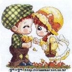 (열무도안)니가 참 좋아-쿠션/시계/다용도도안 : 아셀십자수