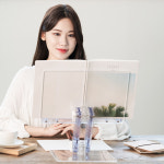 휴대용 나소 아크릴 높이조절 각도조절 투명 북스탠드 책받침대 현대물산 독서대 : 펀치캣