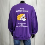 남녀공용 버터크림 BUTTER CREAM 레터링 특양면 오버핏 맨투맨 4컬러 : 스탑히얼
