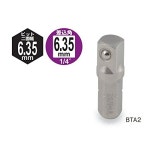 소켓어댑터 비트어댑터 BTA2 사각부 M6.35mm-육각부 M6.35mm TONE : 툴카인드