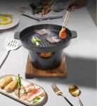 가정용 고기 불판 1인 화로 구이 미니불판 : 푸른사랑