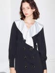 [살롱드욘] 클래식 러플 카라 드레스_블랙  [Classic Ruffle Collar Dress_Black] : 살롱드욘