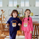 키즈상하복 시바견상하 어린이집등원룩 유아 남아 여아 아동 핑크별 : 핑크별-