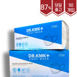 닥터케이엠케이 국산 비말 숨쉬기편한 덴탈 일회용 마스크 50매 벌크형 : 824마트