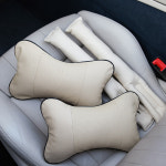 엠노블 차량용 가죽 목쿠션 2p 목베개 자동차 쿠션 차 악세사리 : 데코M