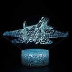 3D 조명 무드등 입체 LED J-20 크리 에이 티브 전투기 야간 아크릴 침실 스테레오 : 셀링바이