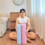 네버딜레스 EVA 폼롤러 미니 돌기 블루 하드 요가 얇은  종아리 홈롤러 폼블러 폼플러 목 : 네버딜레스