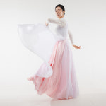 딸기우유 360도 쉬폰 2겹 풀치마 -한국무용 연영과입시의상 : 조혜한복