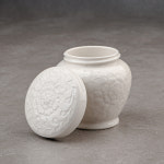 백자 항아리 당초 스쿠류 뚜껑 단지 500g 소금 경옥고 꿀 항아리 : 성연티세라