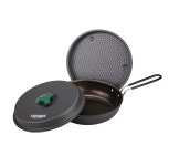 티에라 멀티 프라이팬 캠핑 백패킹 후라이팬 접이식 찜기세트 전용파우치포함 국산 : 티에라샵