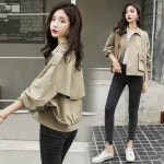 [해외] 인기신상 여성 봄가을 더블브레스트 트랜디 숏 자켓 크롭 점퍼 : 더클라워
