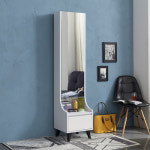 전신거울 화장품 정리함 협탁 수납 서랍장 원룸 좁은 집 공간 가로 틈새 작은 폭 원목 낮은 앉은 뱅이 입식 미니 그레이 오크 화이트 우드 좌식... 