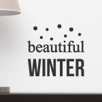 beautiful winter 눈내리는 겨울 인테리어 레터링 스티커 large : 코이핀즈