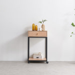 인테리어 사이드 선반 테이블 원목 수납함 원룸 좁은 집 침실 공간 틈새 슬림 작은 폭 전면 모듈 낮은 미니 우드 화이트 오크 블랙 오픈 서랍... 