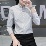 봄계절 줄무늬 자수 캐쥬얼 긴소매 트렌드 청소년 11891040N4970777080 : 직구아티스틱