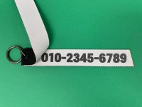 골프 네임택 캐디백 가방 이름표 [블랙 화이트 단면-볼드체] : 하이파랑새