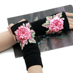 암워머 운전 방한 반 손가락 장갑 숙녀 터치 스크린 반장갑 : 인터코아