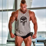 해골 헬스나시 민소매 운동복 헬스나시 머슬나시 짐웨어 헬스복 헬스티 운동복 남성탱크탑 머슬민소매 민소 : 조은날 스토어