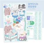 프리즐프렌즈 걸어다니는 종합병원 씰스티커 다이어리 꾸미기 : 올꾸 문구