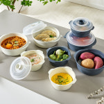 이지앤프리 스팀쿡 찜기 전자레인지 용기 만두 라면용기 2종 대1P + 소1P : 이지앤프리몰