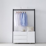 G565 3단 이동식 서랍행거 1200 1color 옷장 선반 이동식행거 드레스룸 행거 행거장 서랍장 수납행거 오픈 : 조은날 스토어