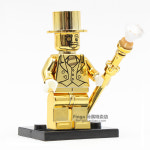 중국 호환블럭 Pogo 포고 PG999 미스터 골드 크롬 미피 미니피규어 : 타오샵k