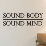 sound body sound mind 운동 명언 레터링 스티커 : 코이핀즈