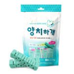 양치하개 덴탈껌 강아지 양치껌 치석껌 스케일링, 210g, 5개 : 올댓펫