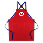 M 레드 슈퍼마리오 앞치마 카페 공방 미술 주방 매장 소품 : 치폴레샵