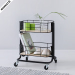 마켓비 트롤리 리빙 기저귀 주방카트 왜건 이동식 무빙카트 2단 화이트 : 홈익인간