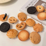 귀여운 리얼 쿠키 헤어핀 머리끈 재미있는 선물 액세서리 브로치 : 봉글리