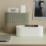 구디푸디 모던 템바보드 멀티탭 정리함 콘센트 케이스 밀크티 중 : 구디푸디