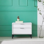 모던 침실 인테리어 화이트 2단 낮은 침대 협탁 안방 가구 높은 : 워니S몰