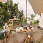 감성 캠핑 멋스러운 우드 원목 접이식 편리한 견고한 롤테이블 60cm 90cm 120cm : 별똥마켓