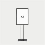 개폐식 사인스탠드 A2 흑색 2기둥 가로세로겸용 : 인디비샵