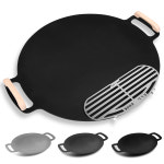 셰프그리들(손잡이포함) 올쿡 그리들 13종 강철 솥뚜껑 불판 라운드팬 코팅 차박 캠핑 초경량 : 올쿡 태형산업